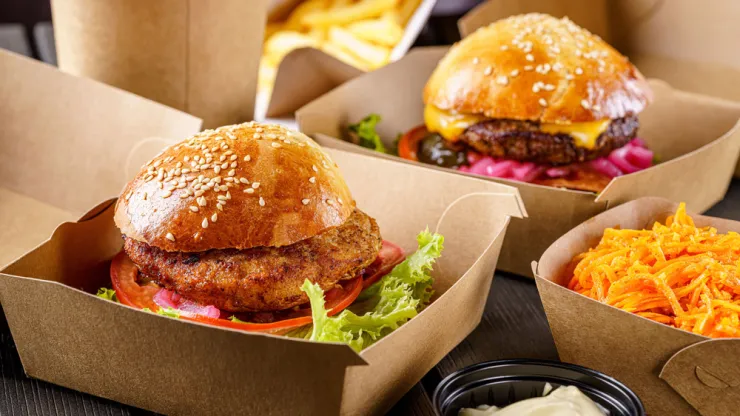Delivery burger restaurant