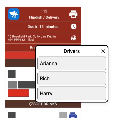 List of delivery driver names