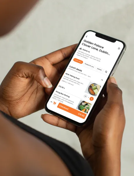 Customer ordering on phone